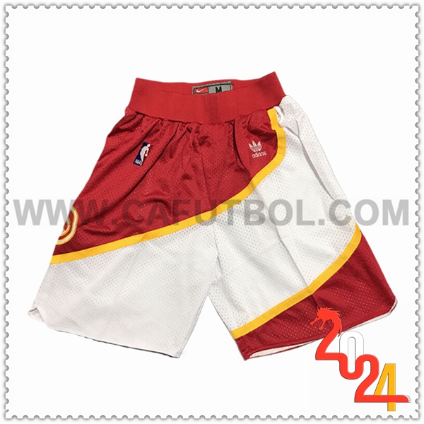 Cortos NBA Atlanta Hawks 2024/25 Blanco/Rojo