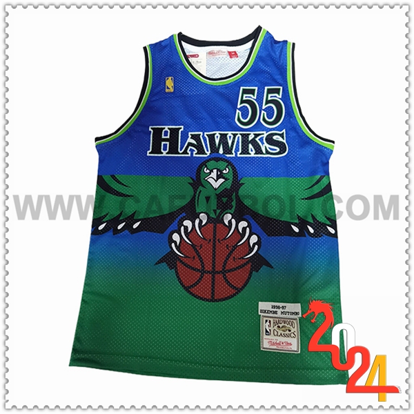 Camisetas NBA Atlanta Hawks (MUTOMBO #55) 2024/25 Verde/Azul