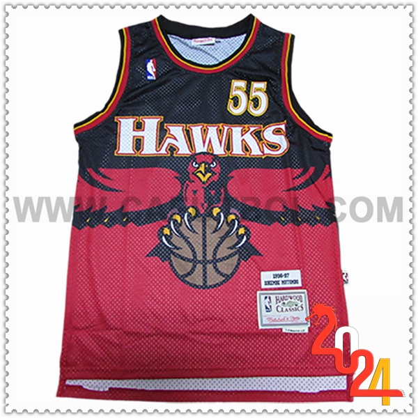 Camisetas NBA Atlanta Hawks (MUTOMBO #55) 2024/25 Rojo/Negro