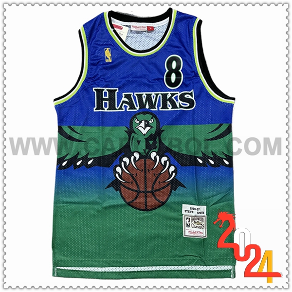 Camisetas NBA Atlanta Hawks (SMITH #8) 2024/25 Verde/Azul