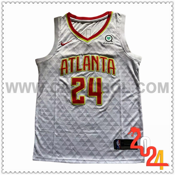 Camisetas NBA Atlanta Hawks (FERNANDO #24) 2024/25 Blanco/Rojo