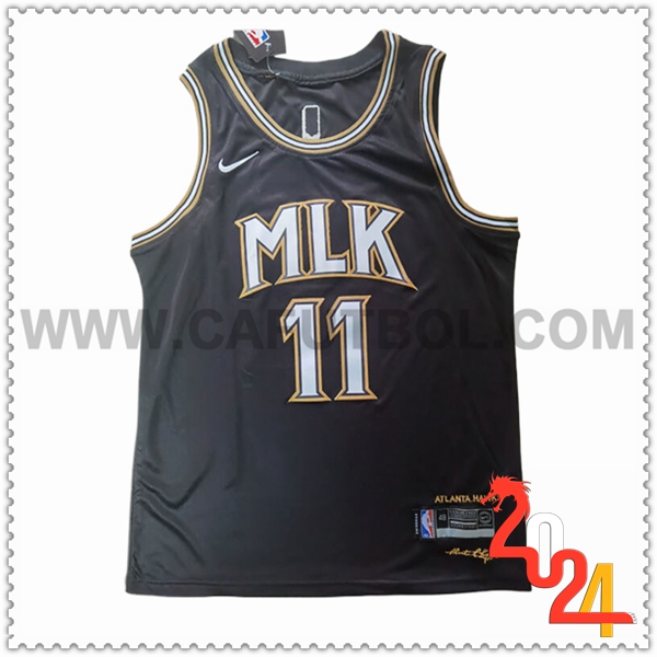 Camisetas NBA Atlanta Hawks (YOUNG #11) 2024/25 Negro -02