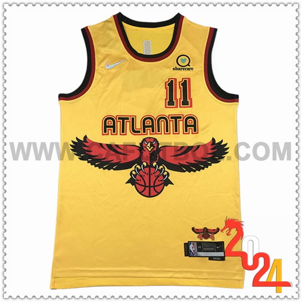 Camisetas NBA Atlanta Hawks (YOUNG #11) 2024/25 Amarillo