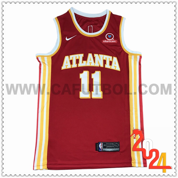 Camisetas NBA Atlanta Hawks (YOUNG #11) 2024/25 Rojo/Amarillo