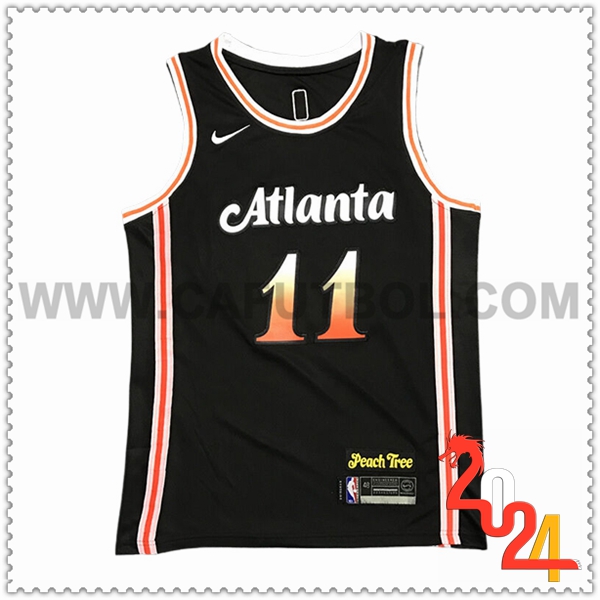 Camisetas NBA Atlanta Hawks (YOUNG #11) 2024/25 Negro -03