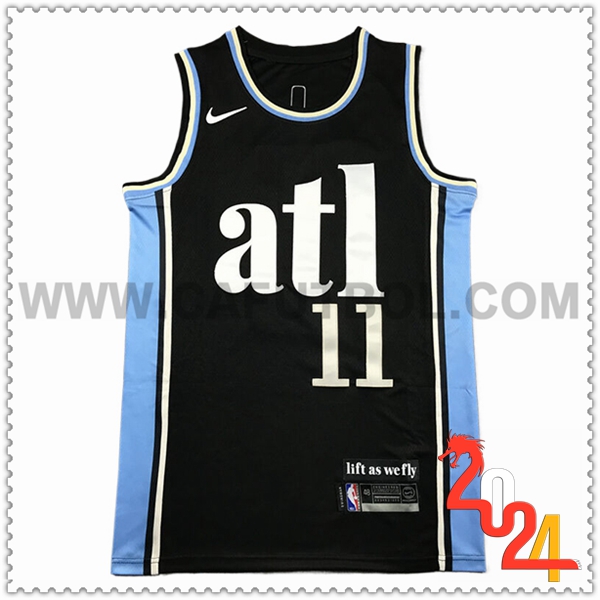 Camisetas NBA Atlanta Hawks (MURRAY #5) 2024/25 Negro/Azul