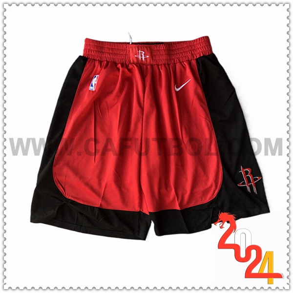 Cortos NBA Houston Rockets 2024/25 Rojo/Negro