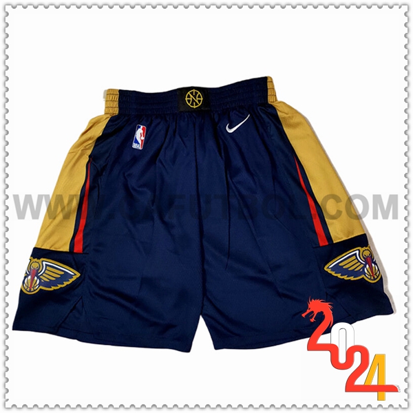 Cortos NBA New Orleans Pelicans 2024/25 Azul/Amarillo