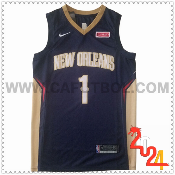 Camisetas NBA San New Orleans Pelicans (WILLIAMSON #1) 2024/25 Azul/Amarillo