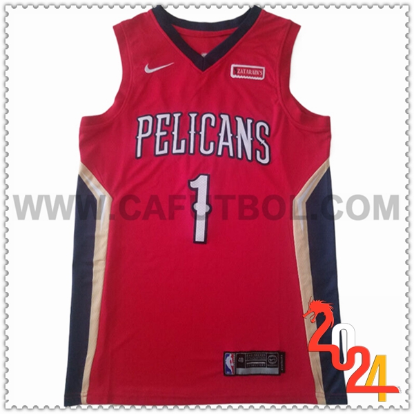 Camisetas NBA San New Orleans Pelicans (WILLIAMSON #1) 2024/25 Rojo/Azul