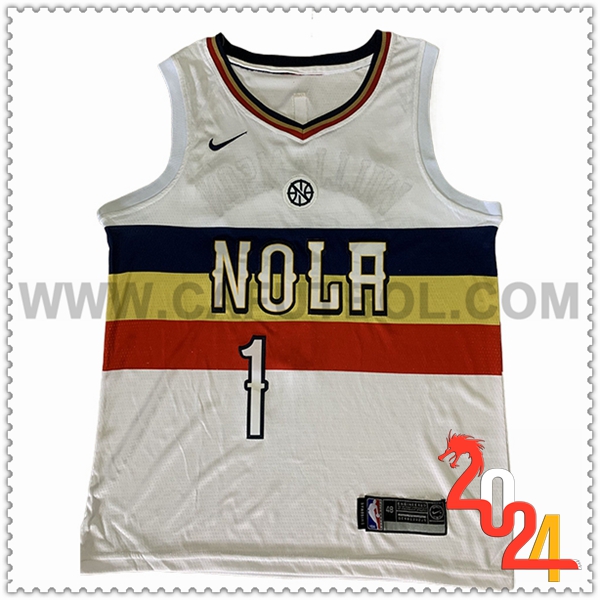 Camisetas NBA San New Orleans Pelicans (WILLIAMSON #1) 2024/25 Blanco