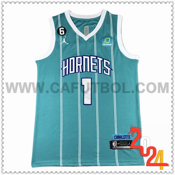 Camisetas NBA Charlotte Hornets (BALL #1) 2024/25 Verde/Blanco