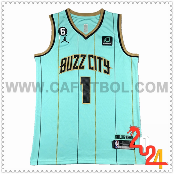 Camisetas NBA Charlotte Hornets (BALL #1) 2024/25 Verde/Negro