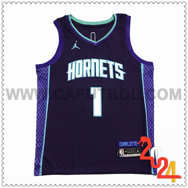 Camisetas NBA Charlotte Hornets (BALL #1) 2024/25 Violeta