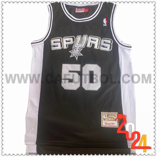 Camisetas NBA San Antonio Spurs (ROBINSON #50) 2024/25 Negro/Blanco