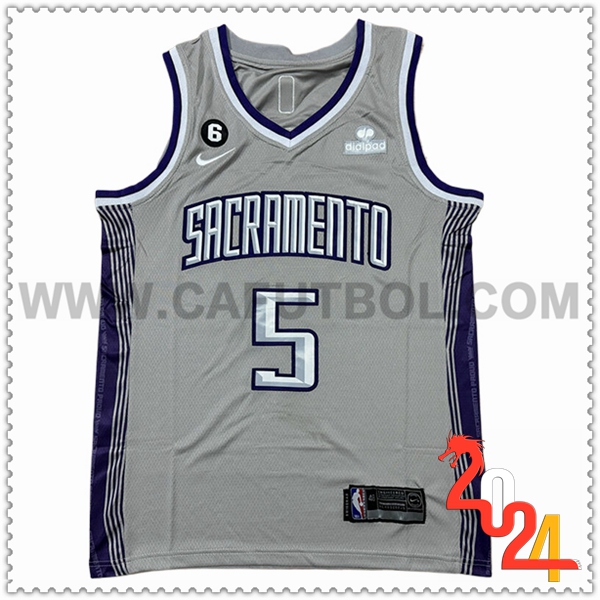 Camisetas NBA Sacramento Kings (FOX #5) 2024/25 Gris