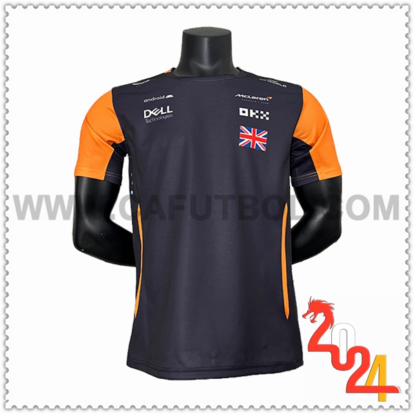 T-Shirt McLaren Team (NORRIS #4) Negro/Naranja 2024