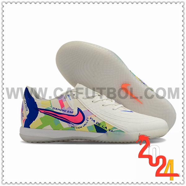 Nike Zapatos Futbol Phantom GX II Elite IC Blanco/Verde/Rosa