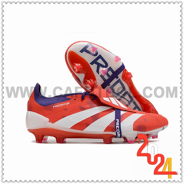 Adidas Zapatos Futbol Predator Elite Tongue FG Blanco/Naranja -02