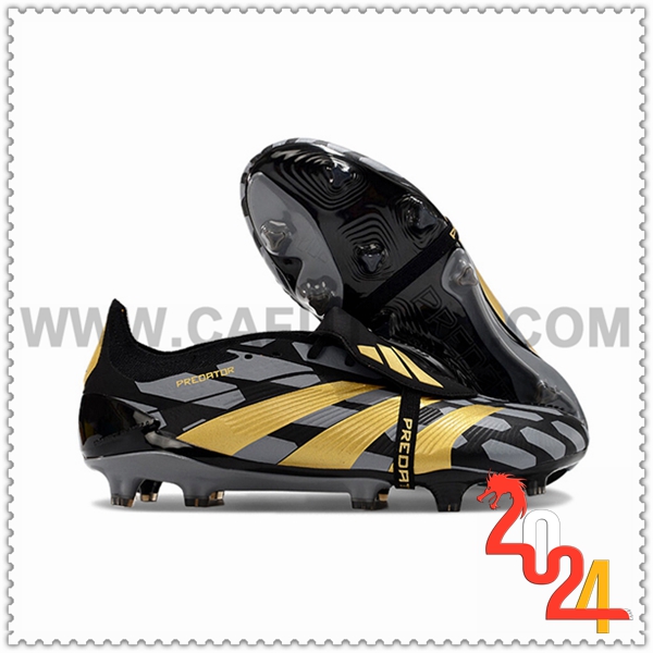 Adidas Zapatos Futbol Predator Elite Tongue FG Negro/Amarillo -02