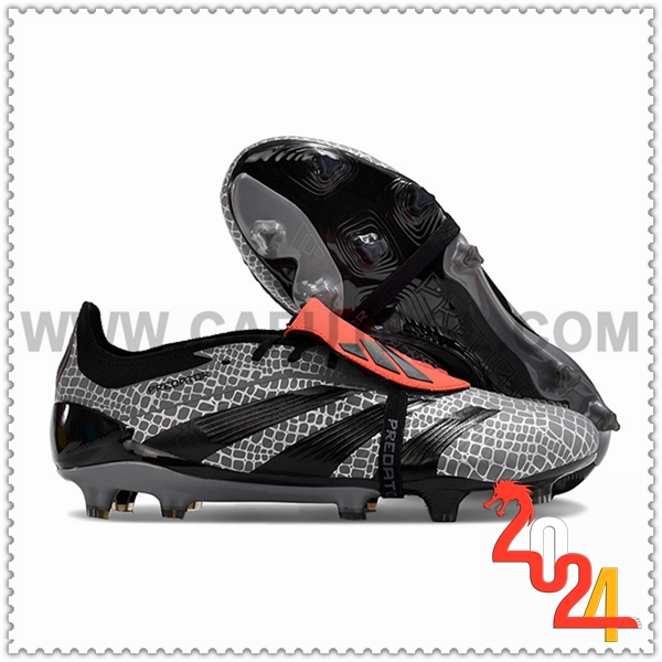 Adidas Zapatos Futbol Predator Elite Tongue FG Negro/Gris -03