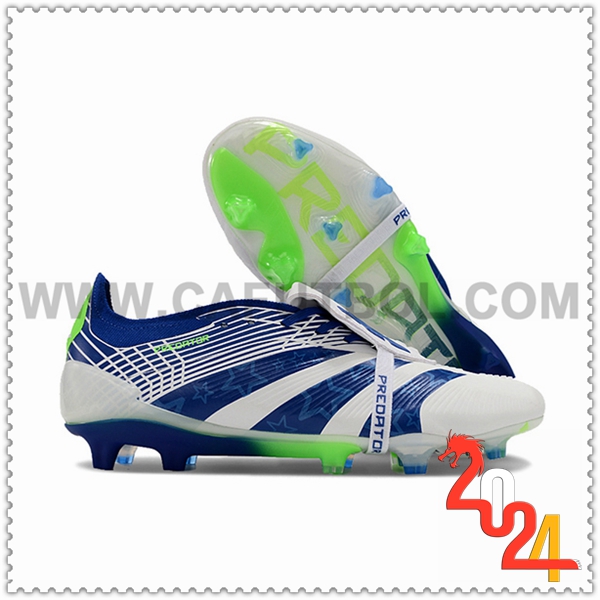 Adidas Zapatos Futbol Predator Elite Tongue FG Azul/Blanco -02