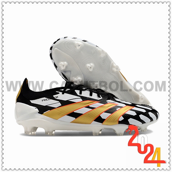 Adidas Zapatos Futbol Predator Elite FG Negro/Blanco/Amarillo