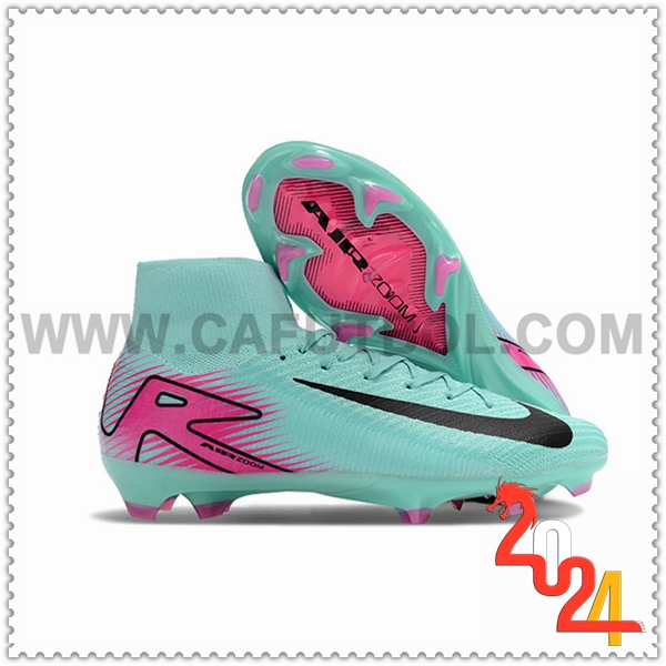 Nike Zapatos Futbol Air Zoom Mercurial Superfly IIX Elite FG Verde/Rosa