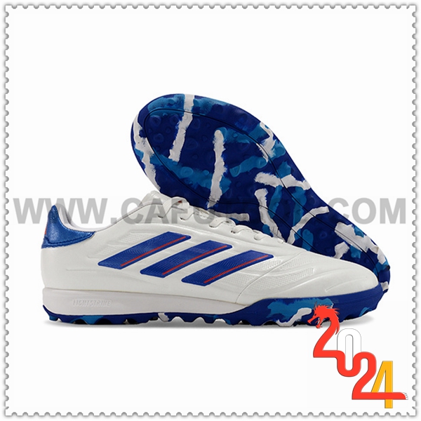 Copa Zapatos Futbol PURE.3 TF BOOTS Blanco/Azul