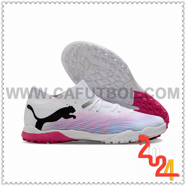 PUMA Zapatos Futbol FUTURE 7 ULTIMATE TF Blanco/Rosa