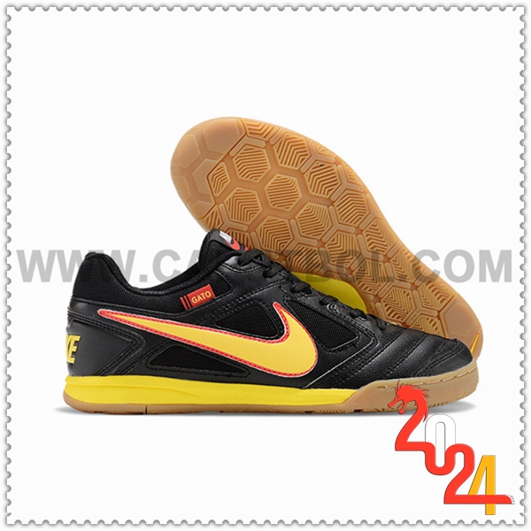 Nike Zapatos Futbol Supreme x Nike SB Gato Negro/Amarillo