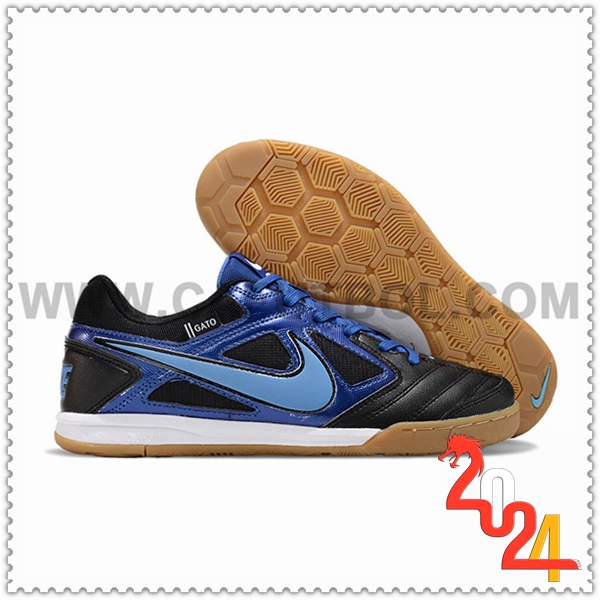 Nike Zapatos Futbol Supreme x Nike SB Gato Negro/Azul -02