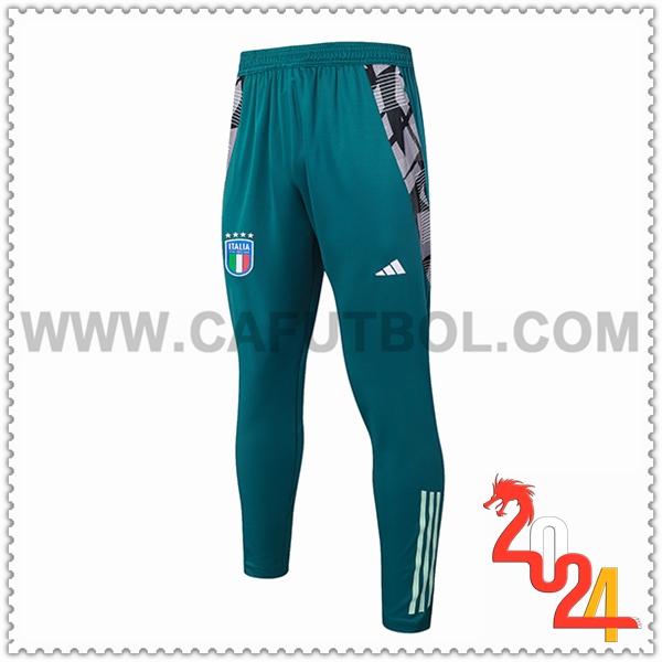 Pantalones Entrenamiento Italia Verde 2024 2025