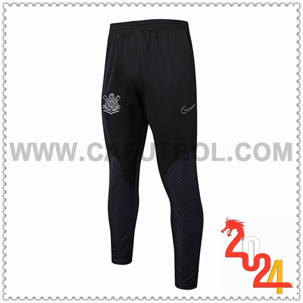 Pantalones Entrenamiento Corinthians Negro/Gris 2024 2025