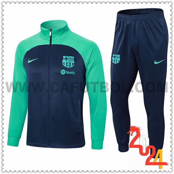 Chandal Chaquetas Futbol FC Barcelona Azul/Verde 2024 2025