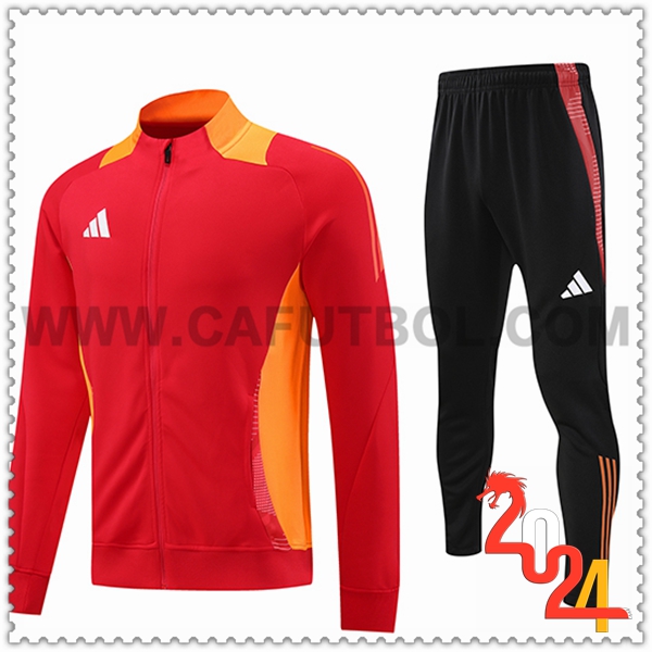 Chandal Chaquetas Futbol Adidas Rojo/Naranja 2024 2025 -02