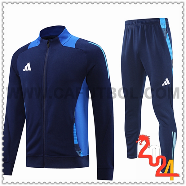 Chandal Chaquetas Futbol Adidas Azul Oscuro 2024 2025