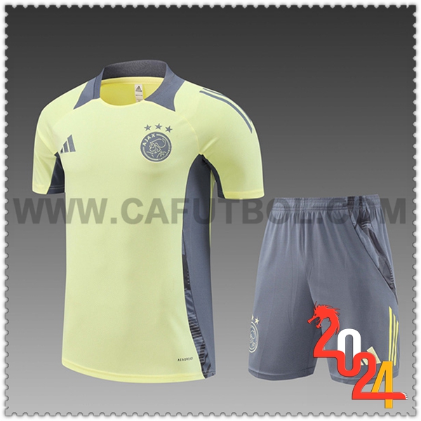 Camiseta Entrenamiento Ajax Ninos Amarillo/Gris 2024 2025