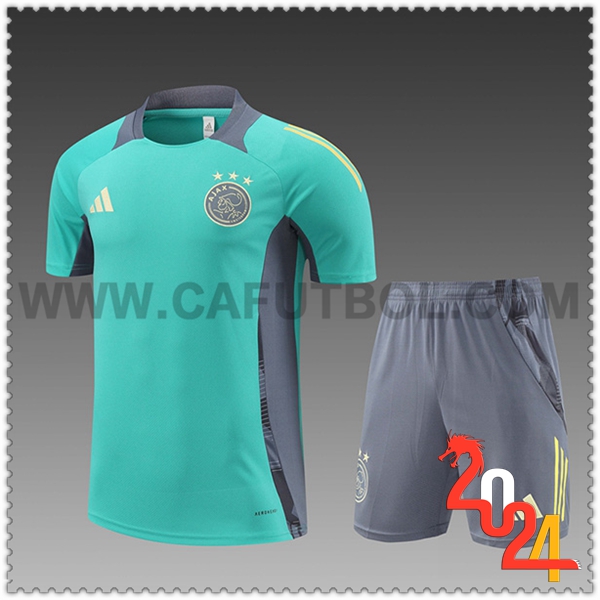 Camiseta Entrenamiento Ajax Ninos Verde/Gris 2024 2025