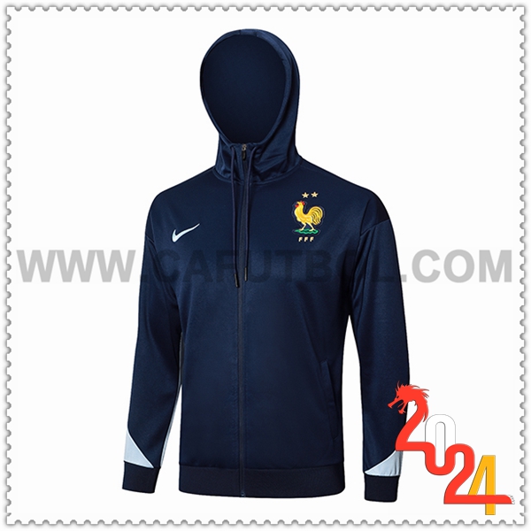 Chaqueta Con Capucha Francia Azul Oscuro 2024 2025