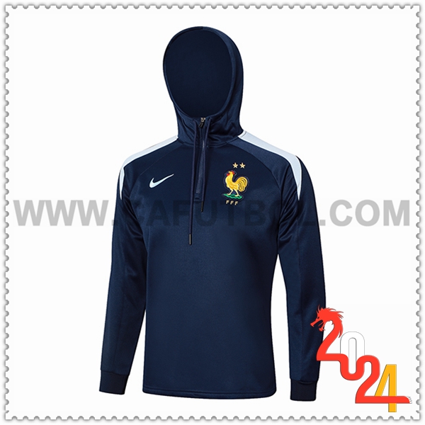 Chaqueta Con Capucha Francia Azul Oscuro 2024 2025 -02