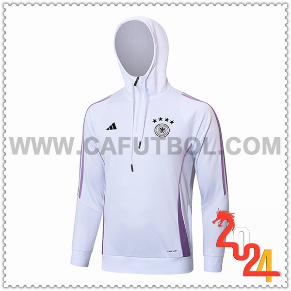 Chaqueta Con Capucha Alemania Blanco/Violeta 2024 2025