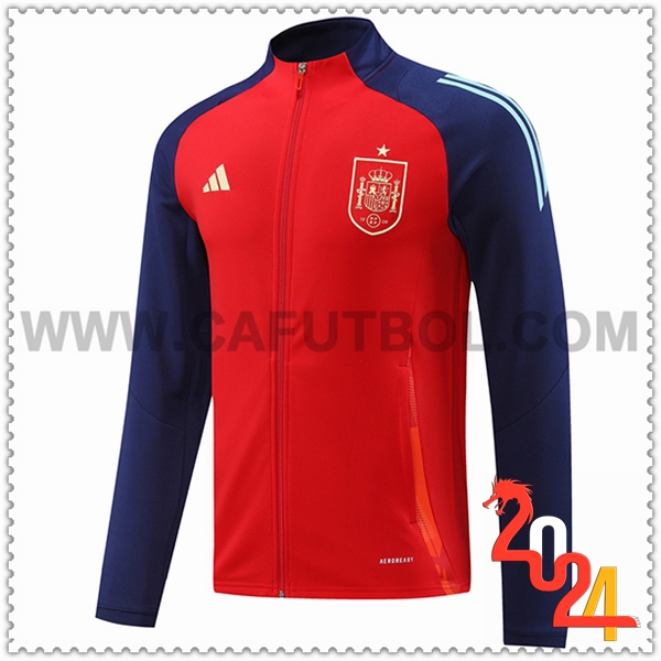 Chaquetas Futbol España Rojo/Violeta 2024 2025