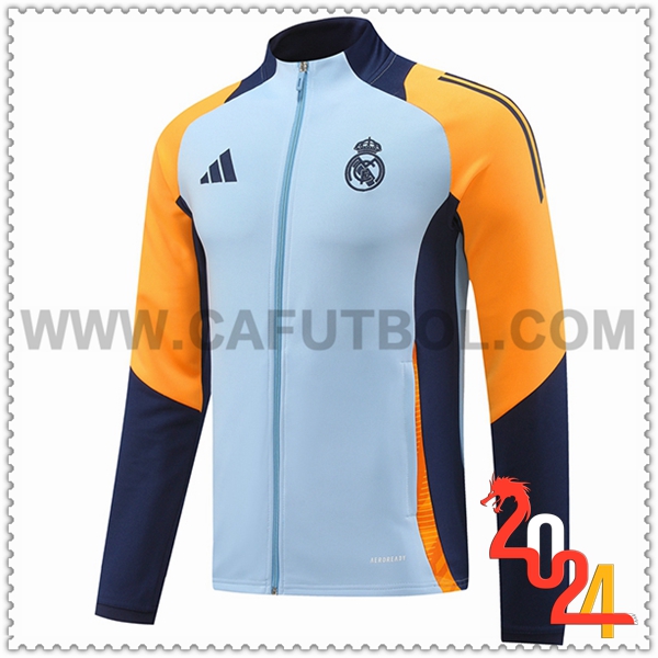 Chaquetas Futbol Real Madrid Azul/Amarillo/Violeta 2024 2025