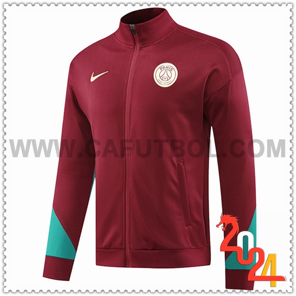 Chaquetas Futbol PSG Rojo/Verde 2024 2025