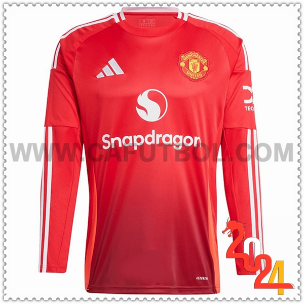 Primera Nuevo Camiseta Manchester United Mangas largas 2024 2025