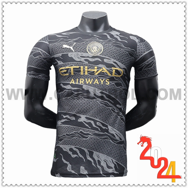 Camiseta Futbol Manchester City Negro Edicion especial 2024 2025