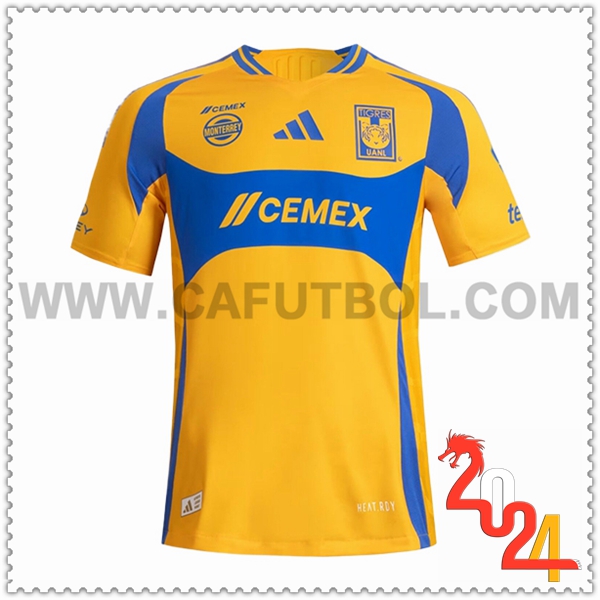 Primera Camiseta Futbol Tigres UANL 2024 2025