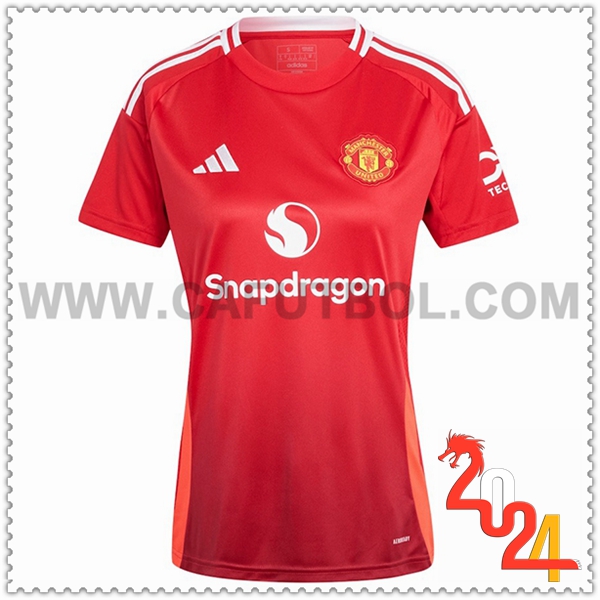 Primera Camiseta Futbol Manchester United Mujer 2024 2025