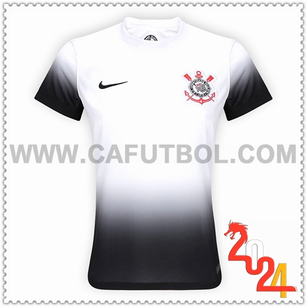 Primera Camiseta Futbol Corinthians Mujer 2024 2025